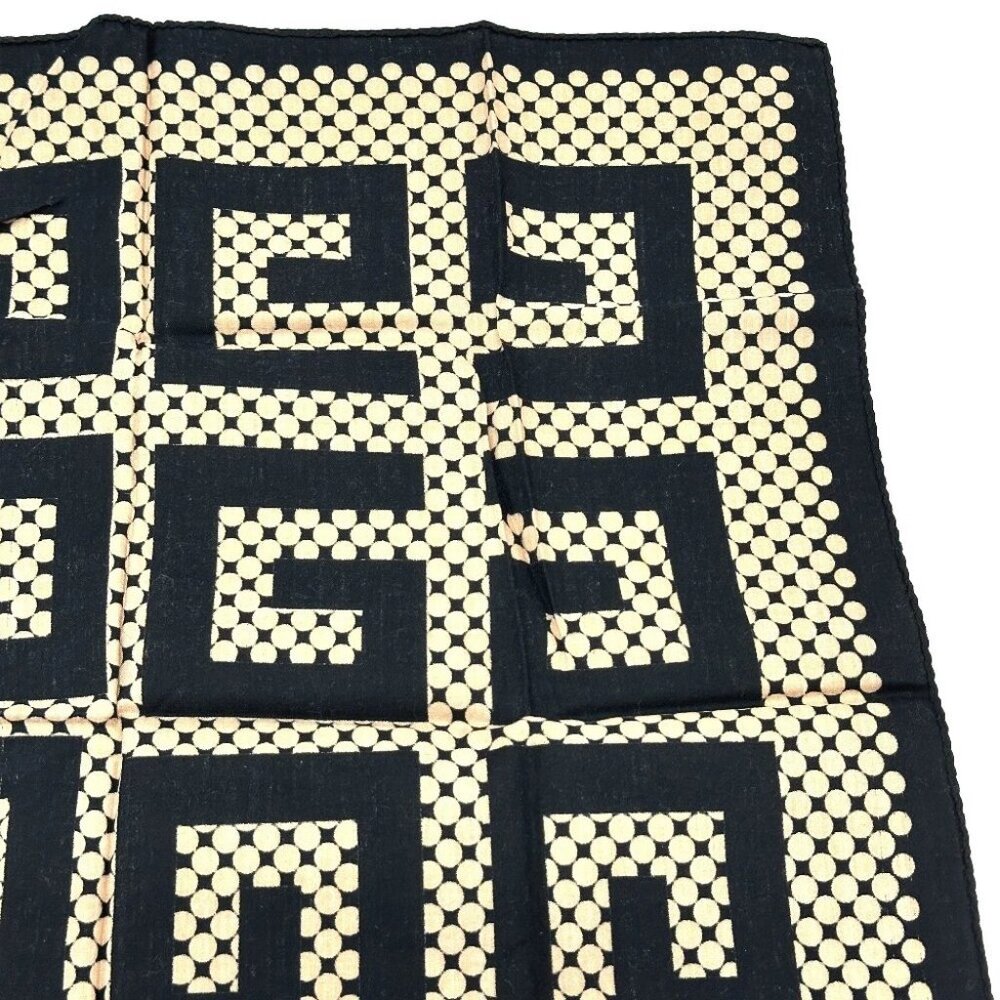 GIVENCHY logo handkerchief Scarf cotton Brown/Black - Picture 8 of 13